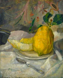Melão e limão, c.1900 (óleo sobre tela sobre madeira)