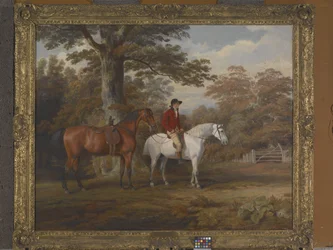 Hunter And Huntsman (óleo sobre tela)