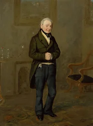 Retrato de um administrador doméstico de Bramham Park, Yorkshire, identificado como John Pollock (1769-1837), c.1822 (óleo sobre tela)