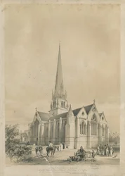 Stafford - Igreja de Santa Maria: litografia, nd [c 1841]