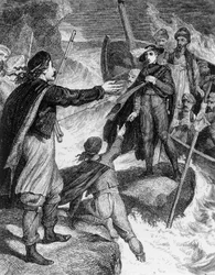 Ilustração de uma obra de George Gordon Byron (1788-1824), gravura, das Obras completas de Lord Byron