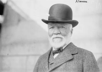 Andrew Carnegie em Nova York no retorno da Europa
