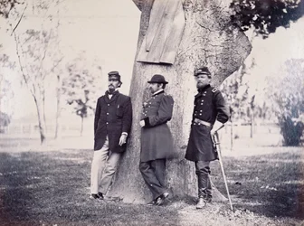 Os generais Hancock (1824-86), Smith e Newton, 1862
