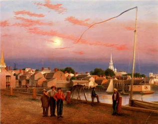 Newport, Fim do Dia, 1851 (óleo sobre papel sobre tela)