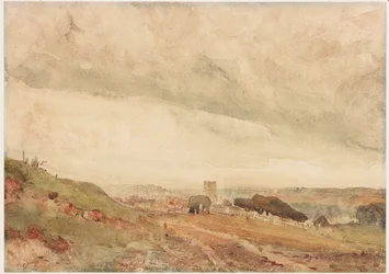 Richmond, Yorkshire (lápis e aquarela sobre papel (colado no cartão))