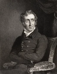 Henry Welbore Agar Ellis, 2.º visconde Clifden, gravado por Edward Scriven (1775-1841), de «National Portrait Gallery, volume II», publicado c. 1835