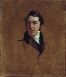 Esboço de retrato de John Poulter, 1834 (óleo em millboard)