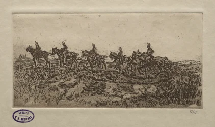 Cena de cavalaria.
