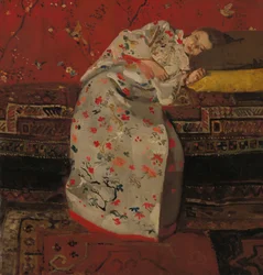 Neerlandês: Meisje in witte kimono Rapariga de quimono branco