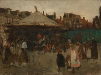 Feira popular na Praça Haarlemmerplein