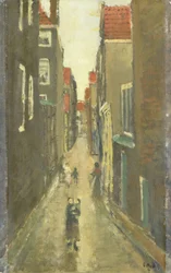 O Baanbrugsteeg olhando do Haarlemmerdijk em direcção ao Vinkenstraat e ao Brouwersgracht