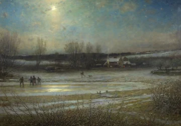 A Frosty Night - the Frozen Mill Pond, c.1904 (óleo sobre tela)