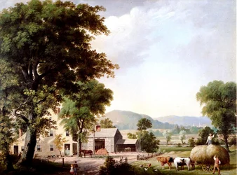 Fazendo Feno na Jones Inn, 1854