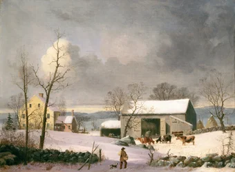 inverno no campo, c.1858 (óleo sobre tela)