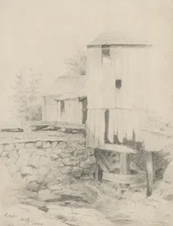 The Old Mill, 1846 (grafite em papel tufado)