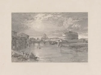 Roma; Ponte e Castelo de St. Angelo no Tyber