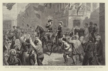 O Imperador Napoleão III e o Príncipe Consorte em Boulogne, 7 de setembro de 1854