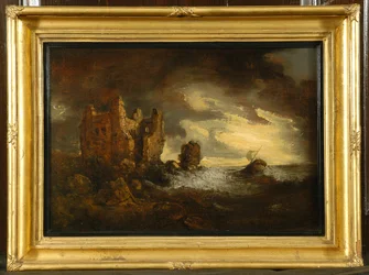 Castelo Peele em uma tempestade de 1805