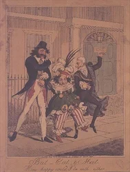 Bat, Cat and Mat, ou How Happy Could I be with either - satirical grava pub. por G.Humphrey