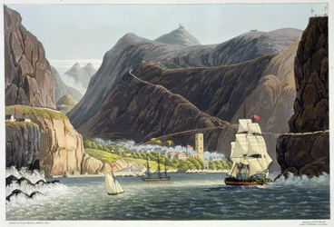 As estradas, Santa Helena, gravada por Robert Havell (1793-1878) 1815 (gravura a cores)