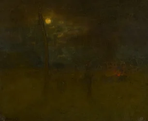 A Lua à noite