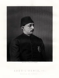 Abd-ul-Hamid II, último sultão do Império Otomano, século XIX.