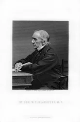 William Ewart Gladstone, estadista do Partido Liberal Britânico e primeiro-ministro, 1893.