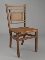 Cadeira lateral, 1883 (trança de madeira, cana e palha)