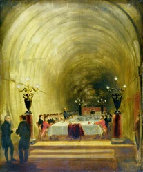 Banquete no Thames Tunnel, c.1827