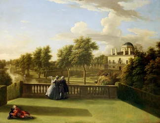 Vista da Cascade Terrace, Chiswick (óleo sobre tela)