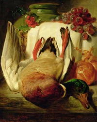 Natureza morta com caça morta (óleo sobre tela)