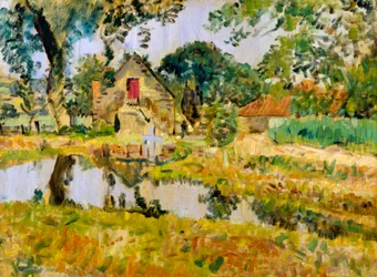 Old Mill, Fifeshire (óleo sobre tela)