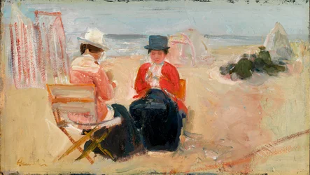O Casaco Vermelho, c.1910-14 (óleo sobre cartão)