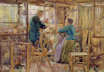 Tecelões, em Coventry, 1895 (wc e guache sobre papel)