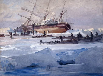 O Endurance esmagado no gelo do mar de Weddell, outubro de 1915