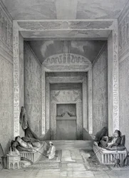 Interior de um templo, Egito, século XIX