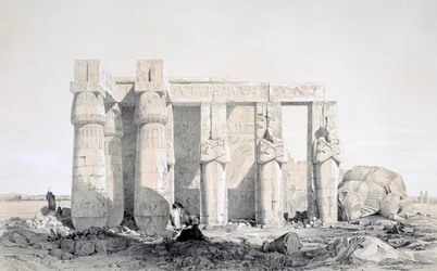 Ramseion, Luxor, Egito, século XIX