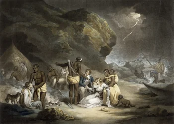 Hospitalidade Africana, gravada por John Raphael Smith, 1791 (mezzotint)