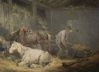 Cavalos em um estábulo, 1791
