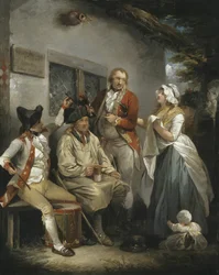 Trepanação de um recruta, cerca de 1790.