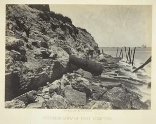 Vista exterior do Forte Sumpter, 1866.