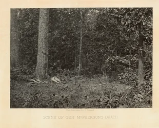 Cena da Morte do General McPherson, Geórgia, da Campanha Fotográfica do Sherman