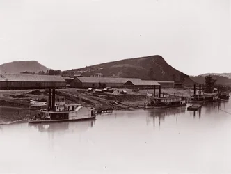 Rio Tennessee em Chattanooga 81 Lookout Mountain Spur, ca. 1864.