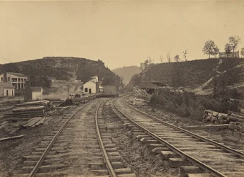 A passagem de Allatoona vista para norte, Geórgia