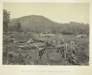 A frente da montanha Kenesaw, GA, 1866.