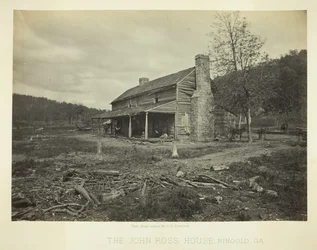 A Casa de John Ross, Ringgold, GA, 1866.