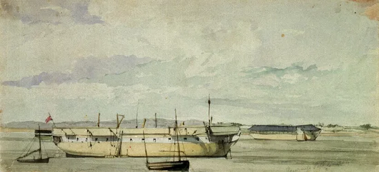 O "Shannon" como um casco em Sheerness, 4 de setembro de 1844