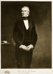 James K. Polk (1795-1849), 11º Presidente dos Estados Unidos da América, pub. 1901 (fotogravura)