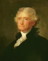 Retrato de Thomas Jefferson, depois de uma pintura de Gilbert Stuart (1755-1828)