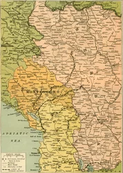 Mapa para ilustrar o retiro sérvio, 1919.